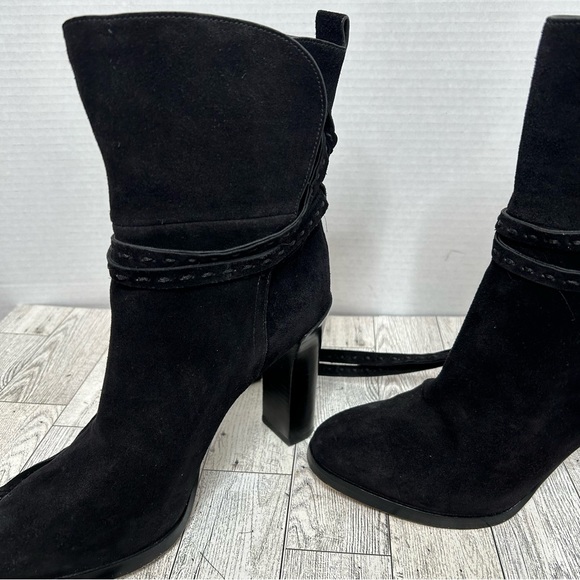 Michael Kors Collection Palmer suede tassel heeled bootie black size 36 Euro - Picture 6 of 13